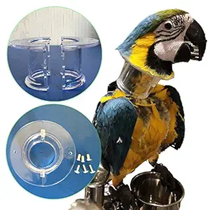 Bonaweite Pet Parrot Anti-bite Collar, Anti-Grab Feather Lick Wound Healing Safety Practical Neck Cover, Protective Recovery Collars for Macaw African Budgies Parakeet Agapornis Fischeri Cockatiel