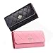 Produktbild Forepin 2 Stück Damen Portemonnaie PU Leder Geldbörsen Kartenhüllen Stilvoll Elegant Krone - Schwarz + Rosa