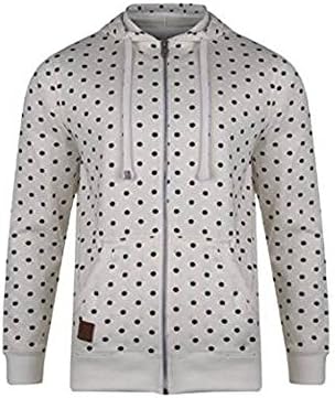 Mens Tokyo Tigers Full Zip Hoodie With All Over Print Detail. Style Name - Konbu. In Ecru Marl Size - Large