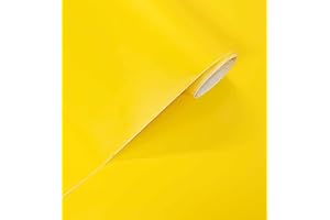 DESCONOCIDO Carta Adesiva per Mobili Giallo 40x300 cm Pellicola Adesiva Opaca per Parete Cucina Porta Finestra Vinile Rivestimento Decorativo (40x300 cm, Giallo)