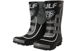 FLIUUK Wulfsport Mud Stomper Junior Wellington Boots (EU 28 / UK Infant 10, Black)