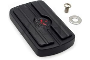 XKH-MOTO XKH - Moto noire compatible avec Harley Davidson Touring Softail Pédale de frein Grand coussinet H-D Crâne [B07FK2VTG9]