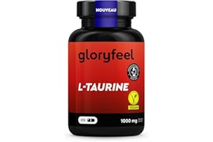 GLORYFEEL L-Taurine 1000mg Par Dose, 210 Capsules Végan (3 Mois de Cure), Acide Aminés Musculation, Adapté aux Sportifs, Pour L'Entraînement et Performance, Sans Additifs, Testé en Laboratoire