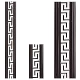 Zierleiste Zierleiste Versace Schwarz Silber Zierprofile Flachleiste Deckenleiste Decke Bordüre Stoßfest Geprägt 7,8 cm