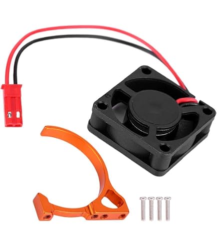Keenso Ventola di Raffreddamento per Auto RC, dissipatore di Calore del Motore in Alluminio per Auto RC 4274 7282 1515 Motore Senza spazzole Rosso