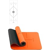 Gymo Alignment 6mm TPE Yoga Mat Pilates Cushion Orange