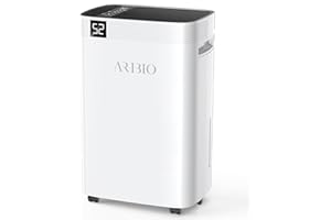 ARIBIO 20L/Day Dehumidifier for Home, Powerful Dehumidifiers for Drying Clothes, Damp and Condensation, Digital Display & Humidity Sensor, 24H Timer, Continuous Drainage for Bedroom, Basement, Large Room