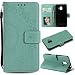 Produktbild Galaxy J2 Pro 2018 Flip Handyhülle,Galaxy J2 Pro 2018 Kunstleder Hülle,Leeook Retro Elegant Grün Mandala Blumen Muster Malerei Weich Silikon Back Cover Pu Leder Magnetverschluß Klapphülle Wallet Handytasche im Bookstyle mit Standfunktion Karteneinschub Lanyard Schutzhülle Brieftasche Etui für Samsung Galaxy J2 Pro 2018 + 1xSchwarz Eingabestift-Mandala Blumen,Grün