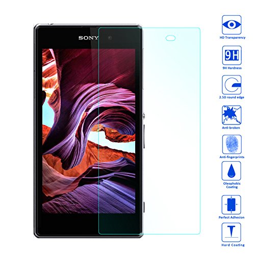 Wunderglass - Sony Xperia Z1 9H Hartglas Panzerglas Glasfolie Displayschutzglas Tempered Glass Folie Glass Schutzfolie Folie Displayschutz aus echt Glas Glasprotector von OKCS®