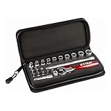 In praktischer Handwerker-Tasche mit Leuchtstreifen zum Wiederauffinden und optimiertem Transport der Werkzeuge