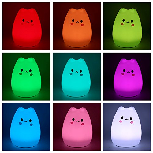 Timer Remote Night Light, Portable LED Sensitive Tap Control Light Silicone Night Lamp Rechargeable Soft Baby Nursery Lamp for Baby Bedroom,Valentine's Day Gift (white)