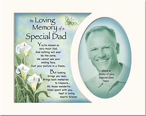 Memory Mounts Memorial In Loving Memory Of A Special Dad Mount And Poem For A Photo Frame 10 x 8 Inch