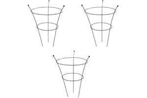 THOMPSON & MORGAN Peony Frame Outdoor Heavy Duty Herbaceous Garden Plant Support Ring for Perennial Flowers Border Cage (3 x Peony Frame)