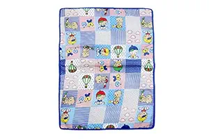 Dazzle Diaper Changing Waterproof Cotton Mat with One Side Plastic for Born Baby (XS)