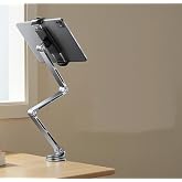 Coverzone Profesyonel Ayarlanabilir Tablet & Telefon Standı, 360&deg; D&ouml;ner Kantilever Braket, Premium Al&uuml;minyum, 4.7-12.9" Cihaz