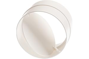 STEINBERG14 Blanco Ø 100mm Conector Plástico para Sistemas de Ventilación con Válvula de Reflujo, Conexión para Tubos de Conductos de Aire