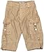 DKNY Unisex Baby Side Zipper Cargo Pants Brown 6 Months