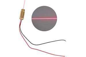 DIOCHE Module laser focalisable, 2.8-5V | 650nm | 5mW | Module de diode 9 * 23mm Outil de mesure de tête laser Red Dot (ligne)
