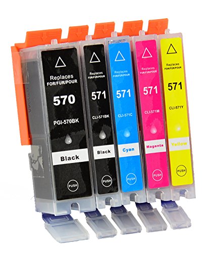 Bubprint 5er Set Druckerpatronen im Multipack | Kompatibel für Canon Pixma MG5750 MG7750 Series uvm | PGI-570 / CLI-571 XL - 2