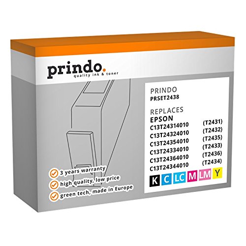 kompatibel mit Epson T2431 + T2432 + T2433 + T2434 + T2435 + T2436 Prindo PRSET2438 (374900)