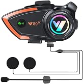 New Model Y80-2X Motorcycle Intercom 2 Person Connection RGB Illuminated Bluetooth Headset