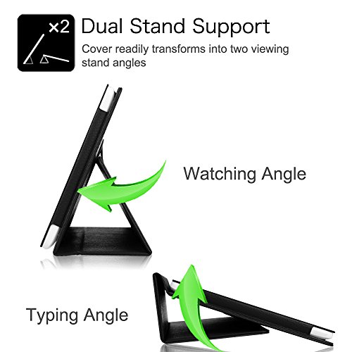 Fintie Odys Ieos Quad 10 Pro X610120 Hülle Case – Slim Fit Folio Premium Kunstleder Schutzhülle Tasche Etui Smart Cover mit Ständerfunktion für Odys Ieos Quad 10 Pro 25,7 cm (10,1 Zoll) Tablet-PC, Schwarz - 6