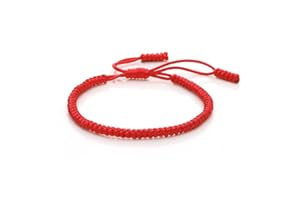 EVEMATE Tibetisches Glücksarmband für Frauen & Männer - Buddhistisches Armband - Geflochtenes Freundschaftsarmband - Glücksbringer Geschenk - Tibet Stil Glücksband