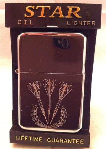 Darts Engraved Polished Chrome Lighter No 18 can be personalised engraved free of charge