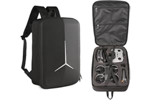 Hesupy Plecak do DJI Avata 2, torba podróżna, pokrowiec ochronny na Avata 2 FPV Drone/Fly More Combo, do gogli 3, akcesoria do pilota FPV, przenośny organizer, Czarny, Plecak do DJI Avata 2