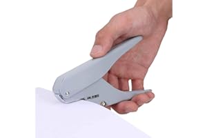 ATYHAO Poinçon de trou, champignon de force de trou de force 1 trou 6 feuilles Capacité de poinçon Perforateur Poinçon de papier Poinçon Poinçon à main Bureaux Fournitures scolaires[gris]Perforatrices