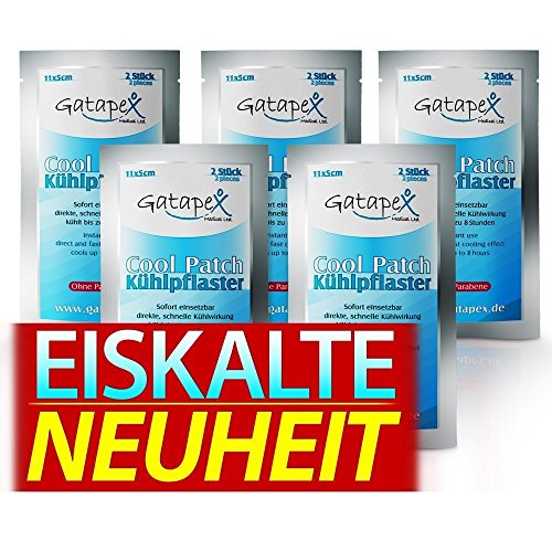 25 x Gatapex Cool-Patch / Khlpflaster ( 2 Stck) Erste Hilfe Kinder Erwachsene Kindergarten Schule Pflegeheim Altersheim Khlung Insekten Bienen Mckenstich Insektenstich