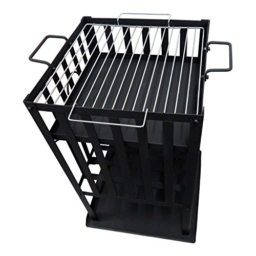Feuerkorb mit Grillrost Garten Terrasse Feuerstelle Feuerschale mit Bodenplatte OF1050 - 3