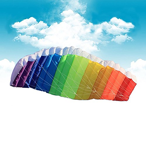 MagiDeal 1.4m Dual Line Control Parafoil Parachute Rainbow Outdoor Park Beach Kite reviews MagiDeal 1.4m Dual Line Control Parafoil Parachute Rainbow Outdoor Park Beach Kite