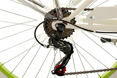 KS Cycling Damen Fahrrad Beachcruiser Cargo Bellefleur, weiß-grün, 26, 753B - 3