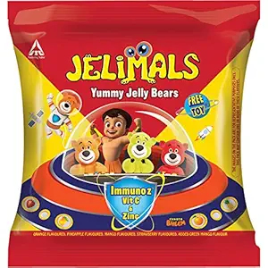 Jelimals Immunoz with Vitamin C & Zinc, 30g (Assorted Jelly Bears)