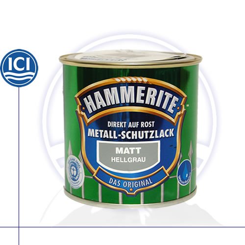 Preisvergleich Produktbild 0,25 Liter Hammerite Metallschutzlack hellgrau matt