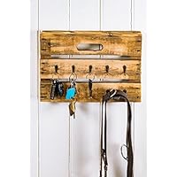 Schlüsselbrett, Schlüsselboard aus Altholz Holz alter Obstkiste mit 10 Haken, Handmade, Unikat