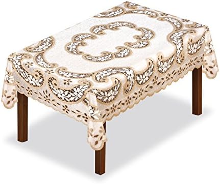 Stick 219990 / 120y Jacquard Tablecloth 120 x 250 CM Linen beige Two Tone