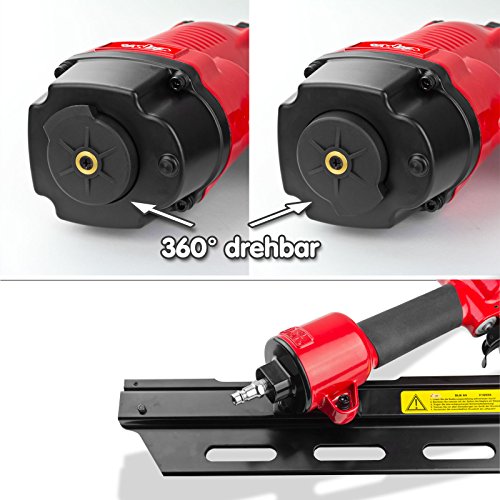 DEMA Druckluftnagler 50-90 mm 34° mit Koffer - 5