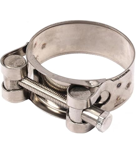 Edelstahl Auspuffschelle 105 Mm Für ATV, Quad, Bashan, Jinling | Typ 35, Breite 28 Mm | Silber