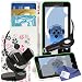 Produktbild iTALKonline Nokia Lumia 530 Weiß Rosa Blumen PU Leder Exekutiv Multi Function Mappen Kasten Abdeckung Veranstalter Flip mit der Credit / Business Card Geld-Inhaber Integrated Horizontaler Betrachtungsstandplatz, 3 Schichten LCD Schutzfolie, 360 Grad Fall Kompatibles KFZ Windschutzscheibe Halterung Halter und 1000 mAh Coiled KFZ Ladegerät LED Anzeige und Überlastschutz