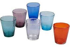 VILLA D'ESTE HOME TIVOLI Villa d’Este Home Tivoli Lot de 6 verres à eau 330 ml en pâte de verre soufflé, Infinito Cancun