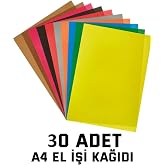 30 A det A4 Elişi Kağıdı Karışık Renk