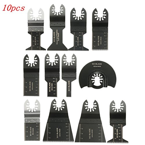BABAN 10tlg Sägeblätter Zubehör Multi-Tool Multifunktionswerkzeuge Set Multitools Werkzeug für Fein Multimaster Makita Bosch