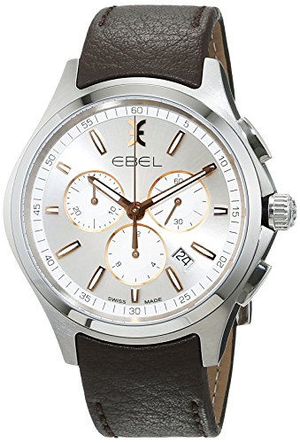 Ebel Herren Chronograph Quarz Uhr mit Edelstahl Armband 1216341