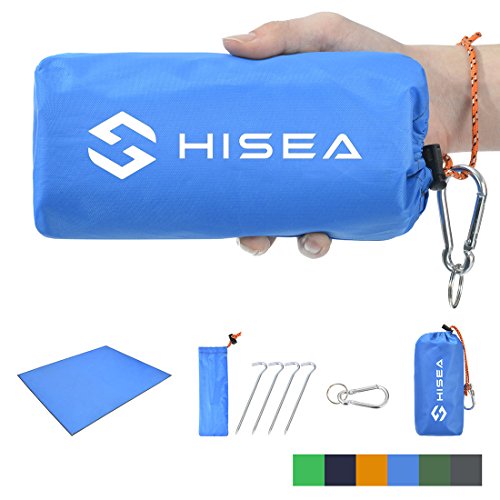 Hisea Outdoor Camping Picknick Decke -Wasserdichte Picknickdecke und Stranddecke mit Tasche Übergroß 71 x 59inch, weich und leicht für den Strand, zum Reisen, Wandern, Camping oder für Festivals - 2