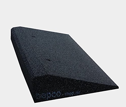 bepco Bordsteinkanten-Rampe-Set ( 2 Stück) 50 - 100 mm aus Gummifasern (schwarz) - Auffahrrampe - Türschwellenrampe (50 x 25 x 6 cm)