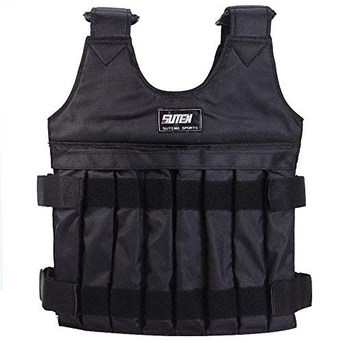 Prom-near - Gilet per sollevamento pesi, giacca robusta, peso regolabile, per corsa, palestra, allenamento, in tessuto di comfort 1-20 kg