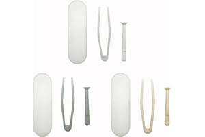 LUENHEGO 3 Packs Contact Lens Applicator Contact Lens Remover Tools and Contact Lens Tweezers Contact Lens Suction Stick Handler with Storage Case, Green, White, Yellow