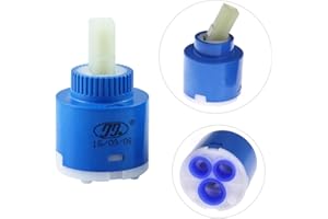 HJFH Cartucho de Cerámica Válvula de Grifo Monomando 35mm para Grifo Monomando de Baño, Lavabo, Ducha, Cerámica(35mm)